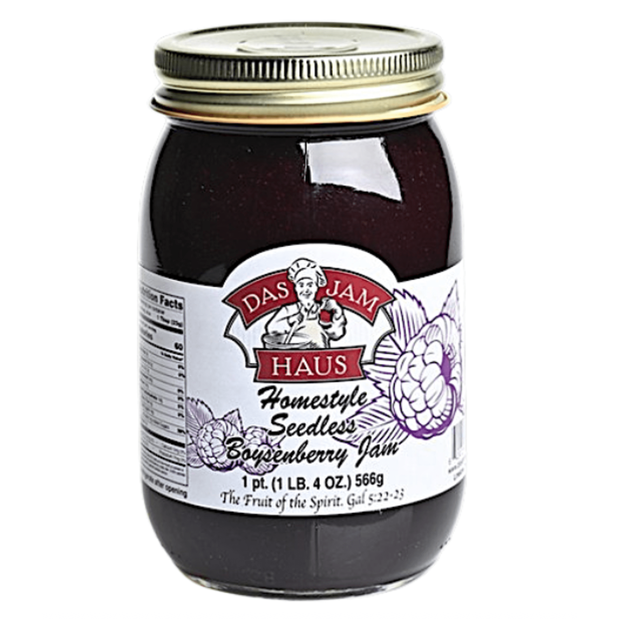 Boysenberry Seedless Southern Jams, 1 Pint Jar 1 lb 3 oz (538g) ALL Natural~Boysenberry Homestyle Seedless