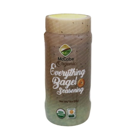 McCabe Everything Bagel Seasoning - Sea Salt, Organic Poppy Seeds, Organic Garlic, Organic Onion, Organic Sesame Seeds, Organic Black Sesame Seeds | Packed in USA | 8oz