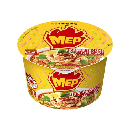 [Pack of 6] Samyang MEP Chicken Cilantro Ramen Bowl, Spicy Korean Instant Noodle Soup with Savory Chicken Bone Broth & Lime Freshness, Microwave Ready, 3.88 oz Cups