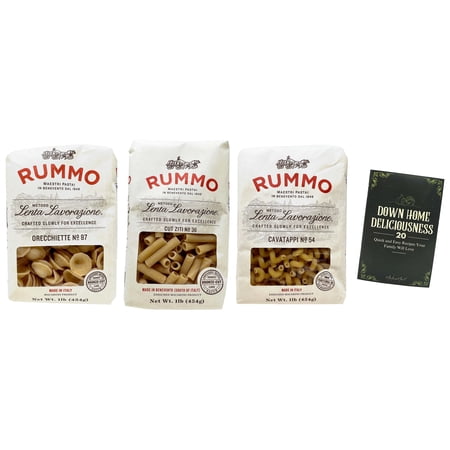 Rummo's Imported Italian Wheat Pasta - Cut Ziti No. 36, Orecciette No. 87, Cavatappi No. 54 - 3 Pack | MerlinsMart Zine