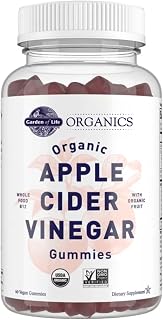 Garden of Life Organics Apple Cider Vinegar Gummies with Vitamin B12 - Organic ACV Gummy Vitamins, Vegan, Gluten-Free, Non-GMO, 60 Gummies