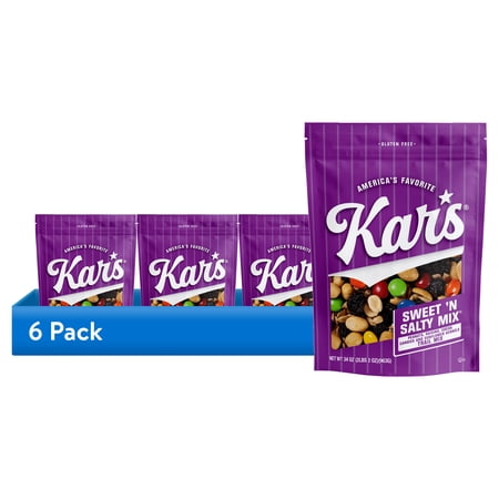 (6 pack) Kar's Sweet 'N Salty Trail Mix, 34 oz Bag