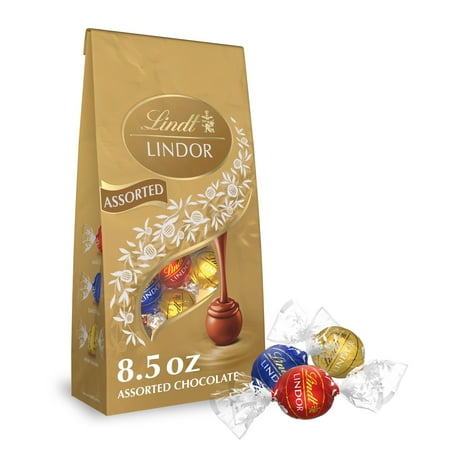 Lindt Lindor Assorted Chocolate Truffles, Candy Variety Pack, 8.5 oz Bag