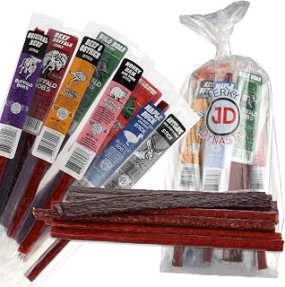 Jerky Dynasty The Ultimate 27-Piece Exotic Jerky Gift Set - Buffalo Bob's Wild Game Jerky Variety Pack - Exclusive Flavors & Protein Snack - Farm-Raised