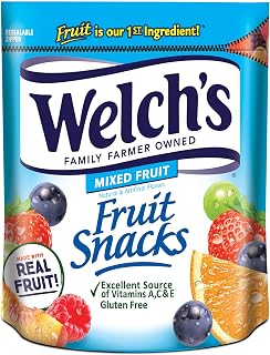 Welch's Fruit Snacks, Mixed Fruit Resealable Snack Pack, Gluten Free, 28oz Snack Pack (Pack of 1)