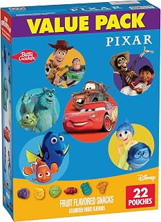 Disney Pixar Fruit Flavored Snacks, Gluten Free, Value Pack, 22 ct, 17.6 oz | Gluten Free, Fat Free, 80 Calories Per Serving, No Colors From Artificial Sources, Excellent Source Of Vitamin C