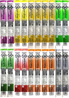 Western's Smokehouse Meat Sticks Variety Pack of 20 - 8 Flavors of Pork and Beef Jerky Sticks - Gluten-Free, MSG-Free, Soy-Free, No Nitrates, Meat Sticks Individually Wrapped,