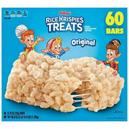 Kellogg's Rice Krispies Treats, 60 bars 60 Count (Pack of 1)