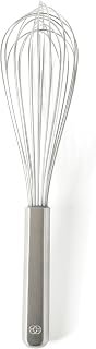Calphalon Prime 8-Inch Balloon Whisk, Stainless Steel Kitchen Whisk for Eggs, Batter & Small Batch Mixing, Heavy-Gauge Wire Whip with Weighted Handle for Control