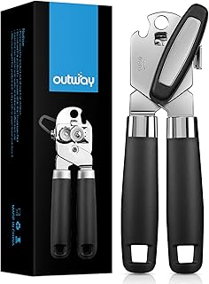 Can Opener,Professional 3-In-1 Multifunctional Manual Can Openers Bottle Opener,Kitchen Durable Stainless Steel Heavy Duty Can Opener Smooth Edge for Kitchen Seniors Friendly