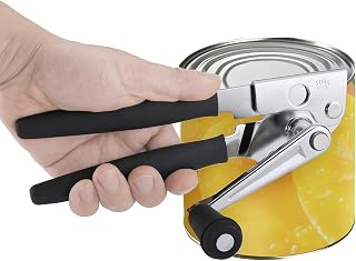 Heavy Duty Commercial Manual Crank Can Opener,Easy for Seniors & Arthritis | 360&deg; rotation,easy cut,for restaurants & home kitchens,works on #10 cans,ergonomic