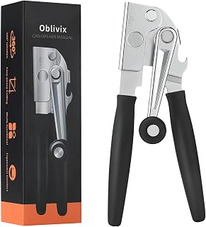 Commercial Heavy Duty Manual Crank Can Opener for Large Cans | Smooth Edge,Easy to Use,Long handle,Works Great on #10 Cans,for Restaurants & Home Kitchens,Seniors & Arthritis