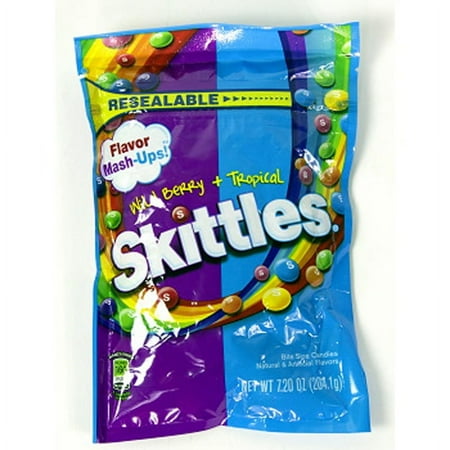 Skittles Peg Wld Bry + Tropical 12/7.2 Oz - Pack Of 12