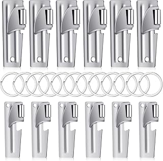 Eaasty 12 Set P38 and P51 Can Opener Military with Key Rings | Stainless Steel Camping Can Opener Portable Survival Army Backpack Military Can Opener for Kitchen Travel Camping