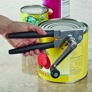 Crank Handle Commercial Heavy Duty Can Opener - Ergonomic Cushioned Handle