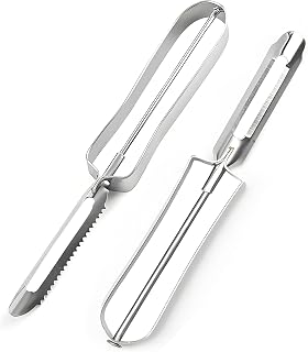 Potato Peelers for Kitchen, 2 Pcs, Just Like Mom's old steel Peeler | for Swivel,Metal,Original,Vegetable,Carrot,left and right handed