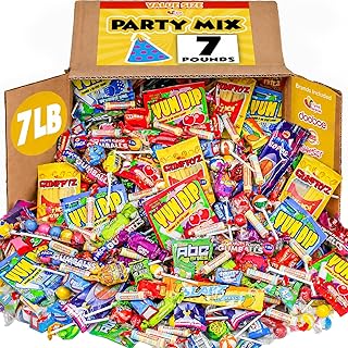 A Great Surprise Assorted Candy Mix - 7 Pound BOX - Individually Wrapped Candies - Pinata Candy Mix