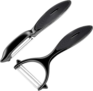 Premium Vegetable Peeler Set &ndash; Ultra Sharp Stainless Steel Blades with Non-Slip Ergonomic Handles for Easy Potato, Fruit & Veggie Peeling (2PCS)
