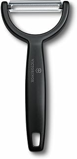 Victorinox Ypso Peeler, Serrated Vegetable & Fruit Peeler, Swiss Made | Extra sharp rust-proof blade for precision and efficiency. Durable polypropylene, dishwasher safe in Black