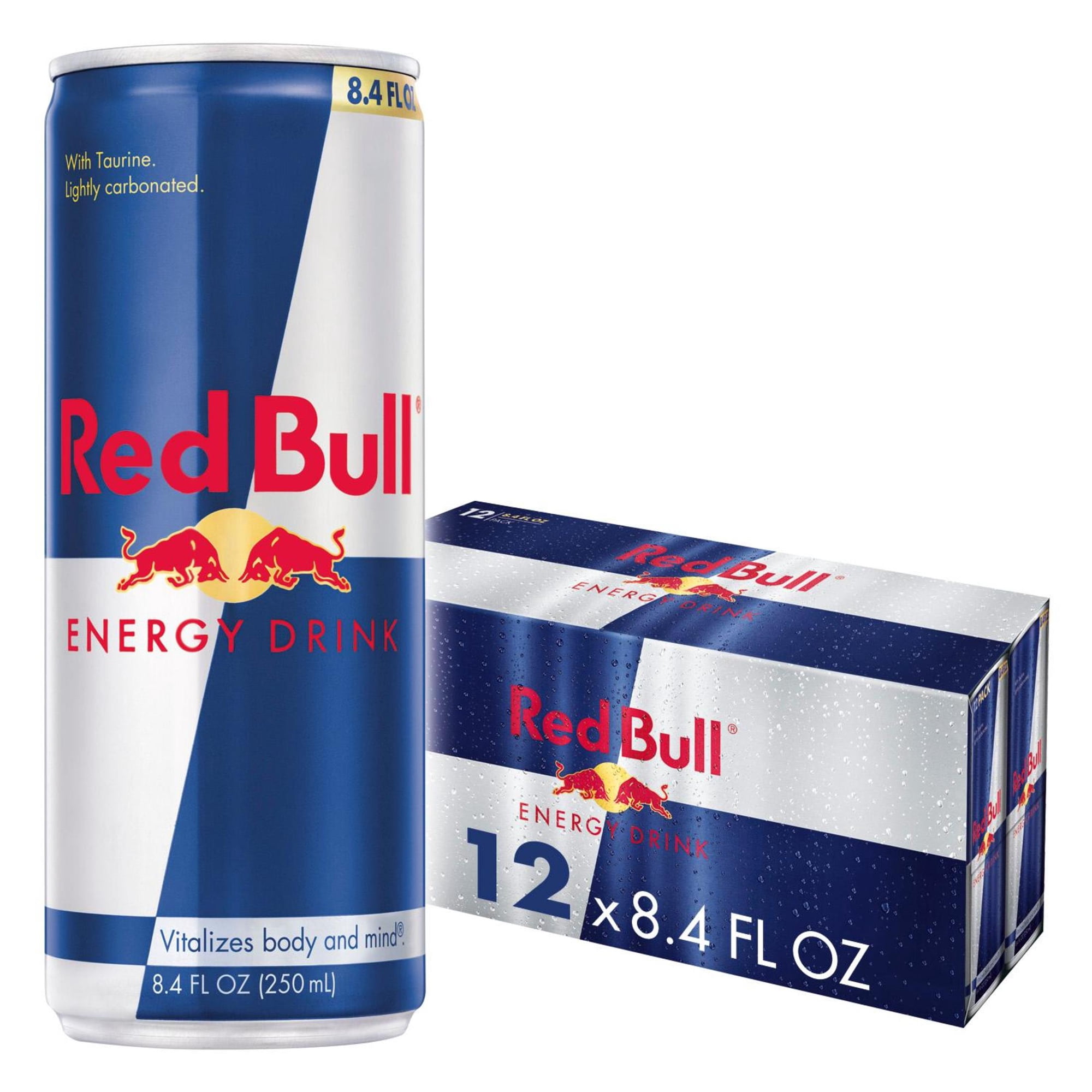Red Bull Energy Drink, 8.4 fl. oz., Pack of 12 Cans, 80mg Caffeine, Taurine & B Vitamins