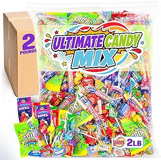 Ultimate Candy Mix, 2 lb, Individually Wrapped Super Sour Assortment | Treats for parties, goodie bags, gifts, birthdays, prize boxes, classrooms, events, children, adults and sharing