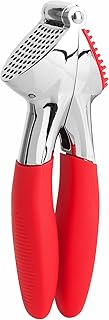 Trudeau Garlic Press - Effortless Garlic Crusher with Built-In Cleaning Aid, Large Garlic Chamber, Comfortable Ergonomic Handle, BPA-Free & Dishwasher-Safe - Quick and Easy Meal Preparation