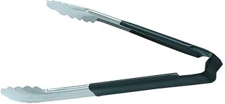 Vollrath 4781220 Jacobs's Price 12-Inch 1-Piece Tong, Stainless Steel, Black Handle