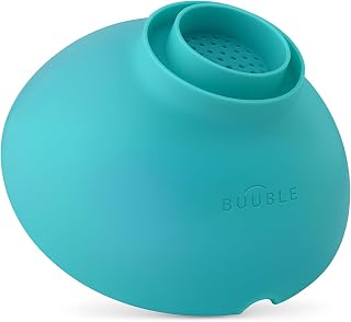 Ultimate Grease Drainer & Food Strainer (Aqua) Premium Heat-Resistant Silicone Colander for Bacon, Ground Beef, Pasta & Veggies; Fits Pans, Cans & Jars; Dishwasher Safe