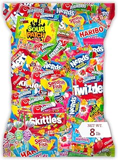 Bulk Candy Variety Pack - 8 lb Candy - Bulk Individually Wrapped - Candies - Trick Or Treat Candies - Pinata Filler Stuffers - Pinata Stuffers - Party Favors - July 4th