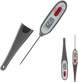 Taylor &ndash; Compact Instant-Read Pen Style Digital Kitchen Meat Thermometer - Waterproof Grey - Gray