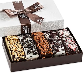 Barnetts 5 Chocolate Biscotti Gift Basket Gourmet Cookie Treats | Gourmet Candy Baskets, Prime Food Gift Delivery, For Men, Women, Dad, Father, Grandfather, Grandpa, Husband, Brother, Son