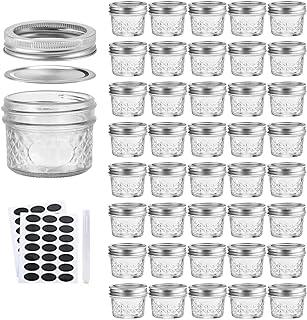 Accguan 4oz Mason Jars Glass Canning Jars, Small Spice Jars Set of 40 | Jelly Jars With Regular Lids, Ideal for Honey,Jam,Wedding Favors,Shower Favors,for Kitchen
