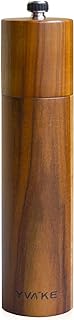8 Inch Manual Wooden Salt and Pepper Grinder, Refillable Mill | Acacia wood. Ceramic grinding core. Adjustable coarse to fine. Smooth, consistent grinding. Refillable salt & pepper mill.
