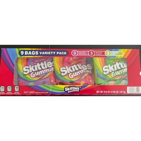 Skittles Gummies Variety Pack Gummy Candy, 37.8 oz.