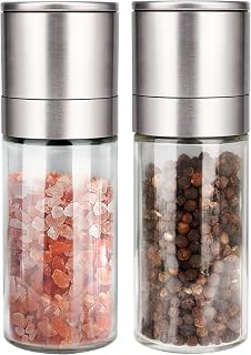 Gulex Salt and Pepper Grinder Set Pepper Mill Salt Shaker Refillable