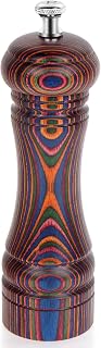 MYRAINBOW Pepper Mill Grinder- Adjustable Wooden Grinders, Pakkawood Pepper Mill, Refillable Pepper Shakers with Adjustable Coarseness, 7 Inch for Kitchen