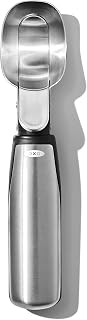 OXO Steel Lever Ice Cream Scoop | Stainless Bowl, Lever Releases Cleanly, Ideal for Ice Cream and Cookie Dough, Kitchen Essentials