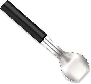 Rada Cutlery Ice Cream Scoop (W237), Black | 2.38" x 2.38" Stainless Steel Bowl, Resin Handle