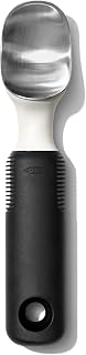 OXO Good Grips Simple Ice Cream Scoop | Solid Stainless Steel Scoop, Curved Head Scoops Hard Ice Cream, Ideal for Sorbet, Frozen Yogurt & Ice Cream
