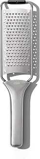 OXO Steel Grater | Ideal for Cheese and Vegetables, Stainless Steel Handle, Non-Slip Base, Handheld, Cover Included, Dishwasher Safe