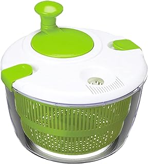 TOPROAD Salad Spinner, 5L Vegetable Washer & Dryer with Colander & Bowl | Built-in Drainage, Locking Clamps, Lid Stays On, Multi-Use Lettuce Spinner, Fruit Washer, Pasta and Fries Spinner