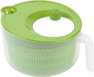 GoodCook Deluxe Salad Spinner - 6 Qt. Capacity, Easy Turn Knob, Built-In Pour Spout, Multi-Use Basket, Durable and Dishwasher-Safe, Large Capacity, Green