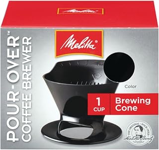 Melitta 64007 1 Cup Black Pour-Over Coffee Brew Cone