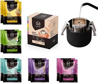 Mondo Drip Coffee Mix (10-Pack Variety), Single Serve Pour Over Filter Bags, Pre-Filled 100% Arabica, Medium Roast