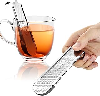 2-in-1 Tea Scoop Infuser for Loose Leaf Tea Strainer Fine Mesh | 304 Stainless Steel Tea Infuser, Easy to Fill & Clean, Tea Diffusers for Loose Tea, Loose Leaf Tea Steeper for Cup Mug Teapot