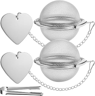 Tea Infuser for Loose Leaf Tea 2 Pack &ndash; 2" 304 Stainless Steel Tea Strainer Ball with Bonus Tea Scoop Clip &ndash; Extra Fine Mesh, Rustproof, Easy to Clean &ndash; DIKSEFN