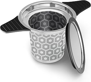 Reinmoson 304 Stainless Steel Tea Infuser for Loose Leaf Tea Steeper | Extra Fine Mesh Large Tea Strainers & Filters with Food Grade Silicone, Tea Diffusers for Loose Tea, Cup, Mug, Teapot