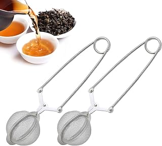 TraderPlus 2 Pack Stainless Steel Loose Leaf Tea Infuser Mesh Strainer Ball with Handle