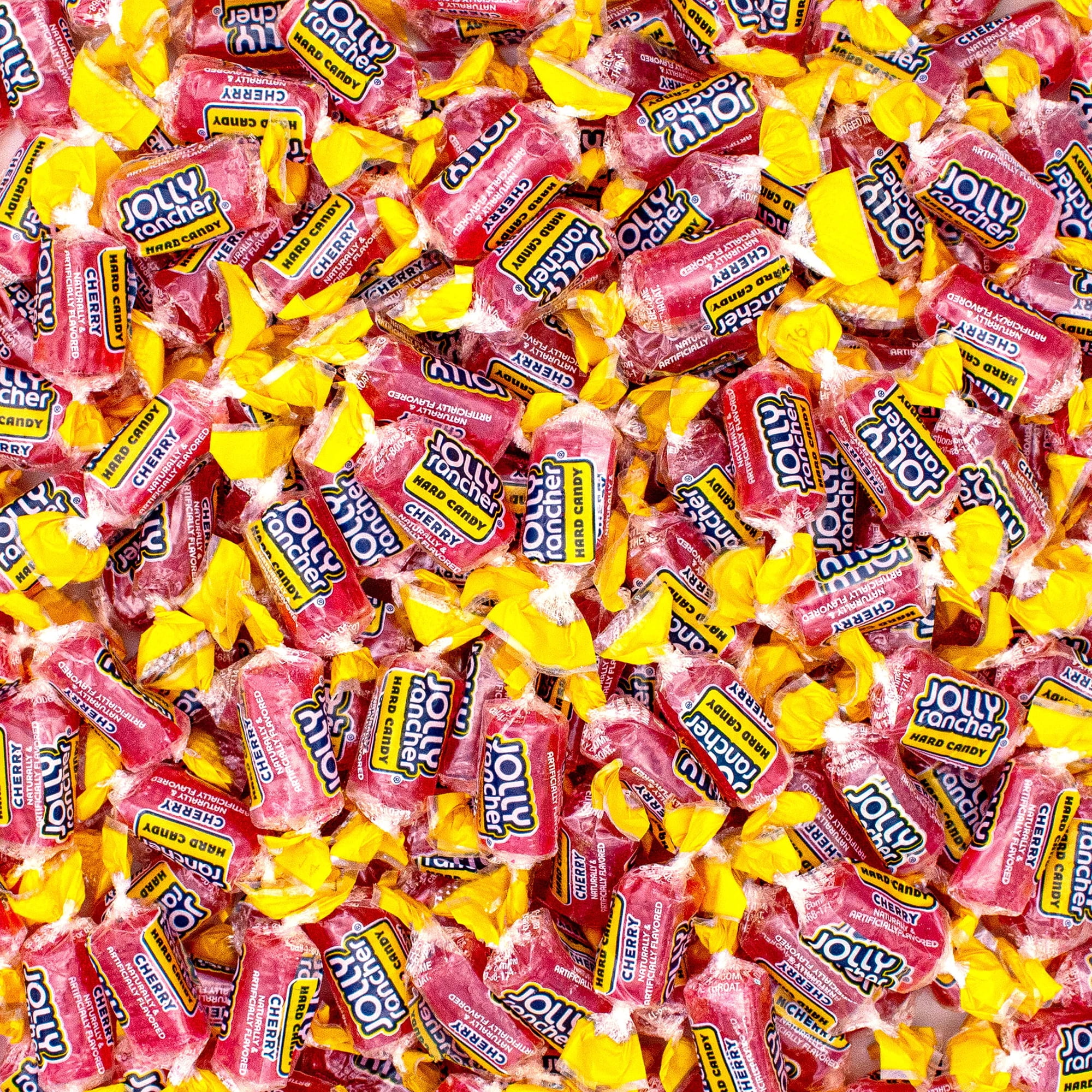 Jolly Rancher Cherry Hard Candy, Bulk Individually Wrapped Candy, Resealable Bag - 2 Pounds (32 Oz)