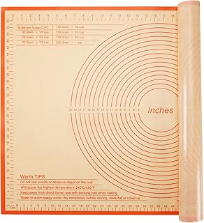 Silicone Pastry Mat 34x26 Inch Nonstick Baking Mat -Perfect for Doug, Pastry, Dough Rolling, Kneading Board, Pie Crust, Fondant, Pasta/Pizza, Kitchen Counter Mat